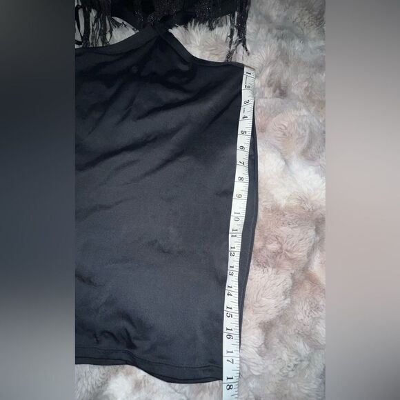 Dreamgirl Black fringe Dress, Medium - Picture 12 of 16